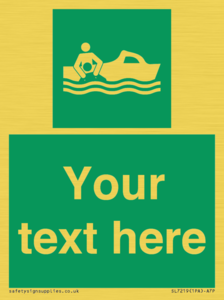 Custom sign safe condition Rescue boat